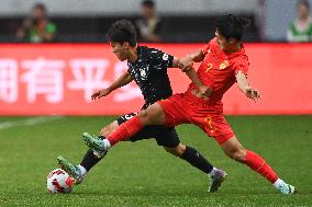 (SP)CHINA-SHAANXI-WEINAN-FOOTBALL-FRIENDLY MATCH-CHN VS KOR (CN)