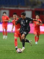(SP)CHINA-SHAANXI-WEINAN-FOOTBALL-FRIENDLY MATCH-CHN VS KOR (CN)