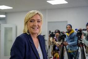 EU Elections - Marine Le Pen Votes - Henin Beaumont