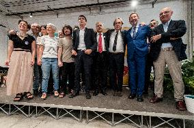 Italy's Greens And Left Alliance (AVS) Party Hold Presser Following European Elections