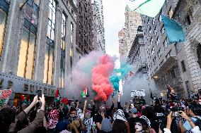 Pro-Palestine Protest Wall Street Nova Exhibition NYC 6.10.2024
