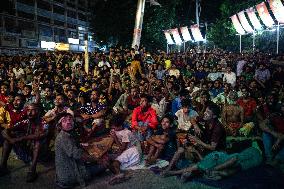 Bangladeshi Fans Are Watching Cricket Match During ICC Men's T20 World Cup