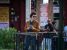 Timothee Chalamet On Set - NYC