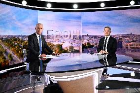 Marine Le Pen On News Broadcast Of TF1 - Boulogne-Billancourt