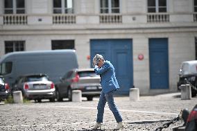 Exclusive - Sandrine Rousseau Around The National Assembly - Paris