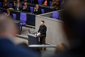 Volodymyr Zelensky At German Bundestag - Berlin
