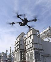 Drones to check electrical substation
