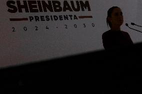 Claudia Sheinbaum, Virtual Winner Of The Mexican Elections, Holds Press Conference