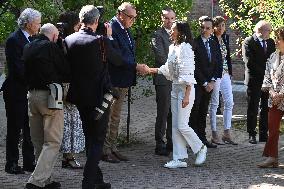 Queen Letizia Attends A Meeting - Madrid