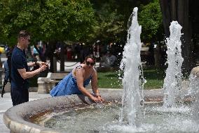 First Heatwave Of The Season Hits Athens