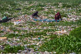 Plastic Waste In The Citarum River