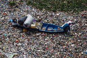 Plastic Waste In The Citarum River