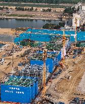 Huaihe River Waterway Project Construction in Huai'an