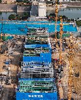 Huaihe River Waterway Project Construction in Huai'an