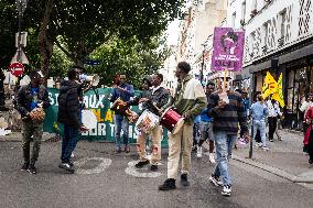 Demonstration Of The Young Migrants Of The Maison Des Métallos In Paris