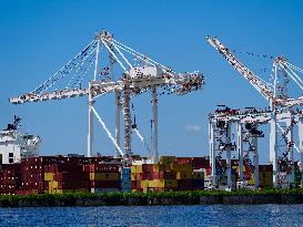 Port Of Baltimore Reopens Following Key Bridge Disaster