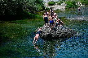 NORTH MACEDONIA-TRESKA RIVER-HOT WEATHER