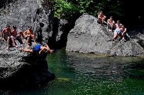 NORTH MACEDONIA-TRESKA RIVER-HOT WEATHER