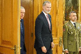 King Felipe VI Meets With Recep Tayyip Erdoga - Madrid