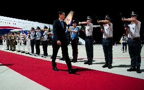 Justin Trudeau Arrives To Attend The G7 Summit - Italy