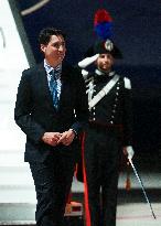 Justin Trudeau Arrives To Attend The G7 Summit - Italy