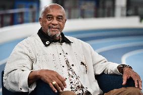 American former track and field athlete Tommie Smith at ATHLETICA north of Paris FA