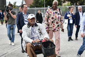 American former track and field athlete Tommie Smith at ATHLETICA north of Paris FA