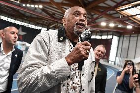 American former track and field athlete Tommie Smith at ATHLETICA north of Paris FA