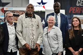 American former track and field athlete Tommie Smith at ATHLETICA north of Paris FA