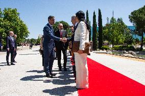 Pedro Sanchez Receives The President Of The Republic Of Turkey, Recep Tayyip Erdogan And Mario Draghi