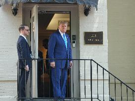 Donald Trump Meets With Senate Republicans In Washington DC