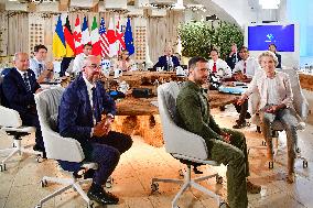 President Zelensky At G7 Summit - Italy