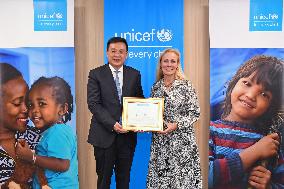 UN-UNICEF-DEPUTY EXECUTIVE DIRECTOR-XINHUA-FU HUA-MEETING