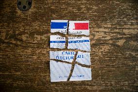Illustration french electoral card