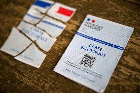 Illustration french electoral card