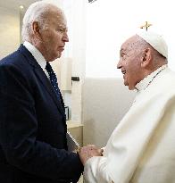 G7 Summit - Pope Meets Presidents - Italy