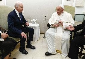 G7 Summit - Pope Meets Presidents - Italy