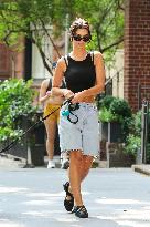 Emily Ratajkowski Walks Her Dog - NYC