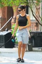 Emily Ratajkowski Walks Her Dog - NYC