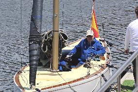 King Juan Carlos Enjoys A Day Out At Sea - Sanxenxo