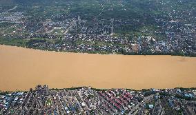The Pearl River Turbid After Rainstorm