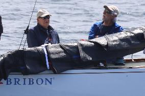 King Juan Carlos Goes Sailing With Simoneta GOmez-Acebo