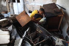 MIDEAST-GAZA-REFUGEE CAMP-DESTROYED BUILDING