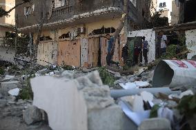 MIDEAST-GAZA-REFUGEE CAMP-DESTROYED BUILDING