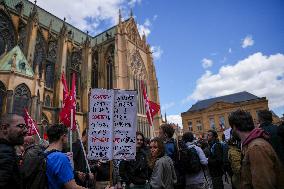 Demonstrations Against The Extreme Right In The City Of Metz, France