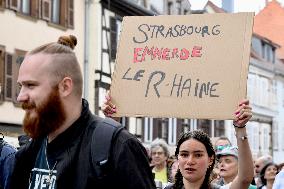 Nouveau Front Populaire Demonstrate - Strasbourg