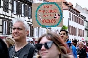 Nouveau Front Populaire Demonstrate - Strasbourg