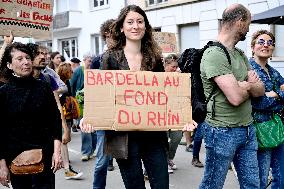 Nouveau Front Populaire Demonstrate - Strasbourg