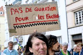 Nouveau Front Populaire Demonstrate - Strasbourg