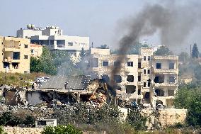 Israeli Airstrike In Jannata - Lebanon